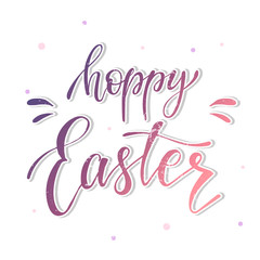 Funny Easter quote 'Hoppy Easter' for your posters, banners, cards, party decoration ideas.