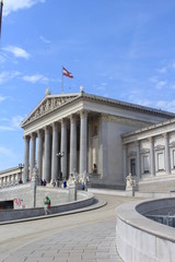 Fototapeta na wymiar parliament of austria 