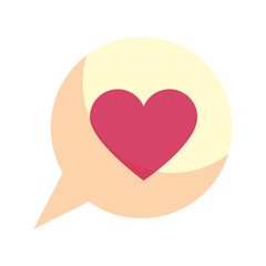 speech bubble with heart