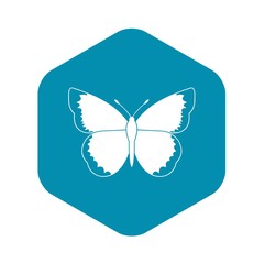 Butterfly icon in simple style for any design
