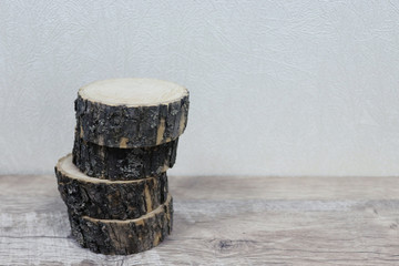 Fototapeta premium round wooden bars