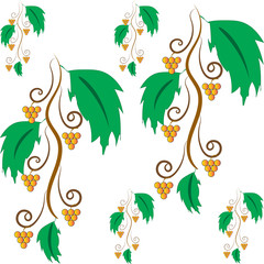 The pattern, without a background, for the design of websites, building walls. Images of vine are used for patterning.