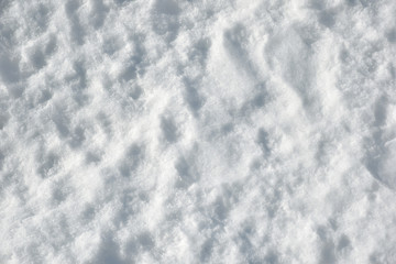 The texture of the snow cover