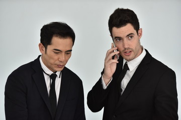 A group of young business people are meeting and having fun talking. And sometimes stressful