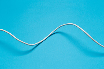 cable on a blue background