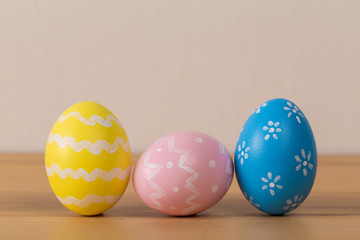 Colorful easter eggs. Background with easter eggs.