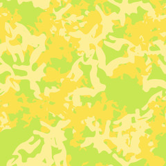 Summer UFO camouflage of various shades of green and yellow colors