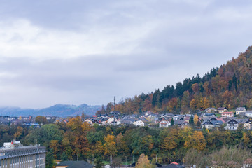 Beautiful cityscape around Kronj old town