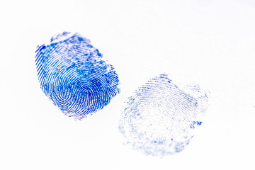 The image of fingerprints on a paper