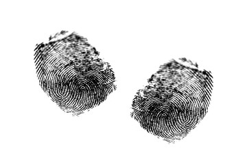 The image of fingerprints on a paper