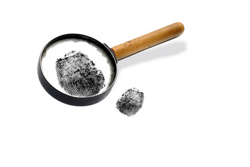 The image of fingerprints on a paper