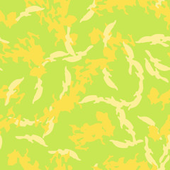 Summer UFO camouflage of various shades of green and yellow colors