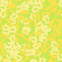 Summer UFO camouflage of various shades of green and yellow colors