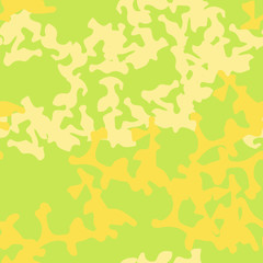 Summer UFO camouflage of various shades of green and yellow colors