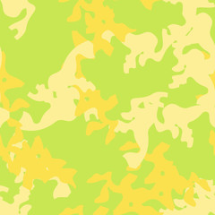 Summer UFO camouflage of various shades of green and yellow colors