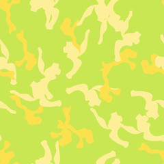 Fototapeta na wymiar Summer UFO camouflage of various shades of green and yellow colors