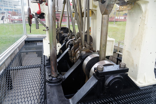 A Diesel Train Engine On Display At Toronto Railway Museum