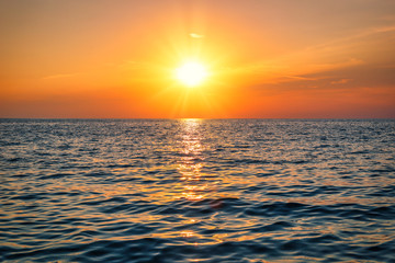 Beautiful sunset over the sea