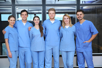 Young medical students in university lecture room