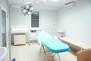 Interior of surgery room in modern clinic