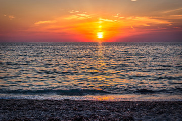 Beautiful sunset over the sea