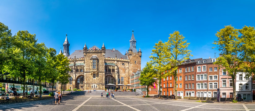 Rathaus und Katschhof, Aachen, Deutschland 