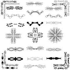 Calligraphic design elements and page decoration. Vector illustration for design.