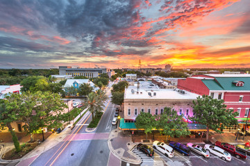Gainesville, Florida, USA downtown cityscape