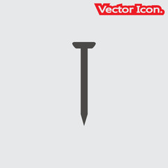 Nail icon isolated sign symbol and flat style for app, web and digital design. Vector illustration.