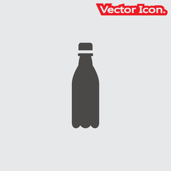 Plastic-bottle icon isolated sign symbol and flat style for app, web and digital design. Vector illustration.