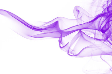 Obraz na płótnie Canvas Purple smoke motion abstract on white background