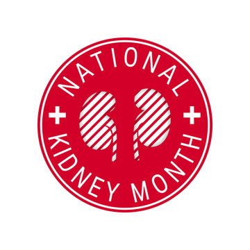 National kidney month concept in flat style