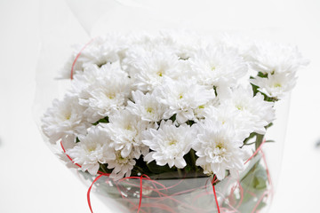 Obraz na płótnie Canvas bouquet of white flowers Chrysanthemums