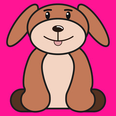 Dog in cartoon style.