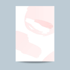 Abstract pastel pink brush vector background