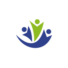 People logo design vector template