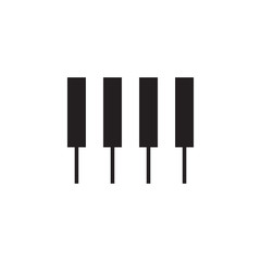 Piano logo design template