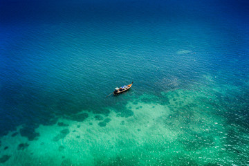 magnifique lagon turquoise sur les iles