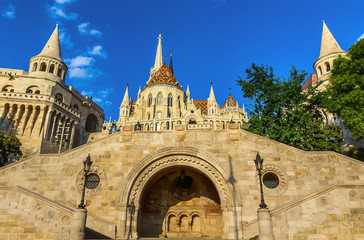 The central entrance to the architectural complex Fisherman's Bastion