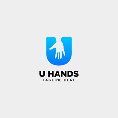 minimal u letter, initial hand logo template vector illustration icon element © Vectoryzen