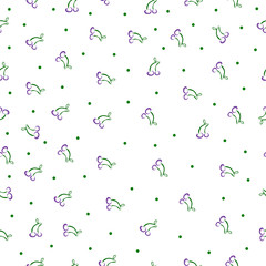 Seamless Doodle Pattern Grape and Green Dot for Background, Paper Wrap, Banner, Curtain etc