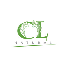 Nature Green Leaf CL Letter Logo