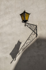 CASTLE WALLS - A stylish street lamp on the facade of the Pomeranian Dukes residence in Szczecin