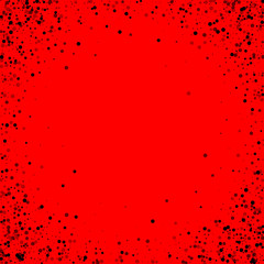 Scattered dense balck dots. Dark points dispersion