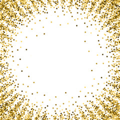 Gold glitter luxury sparkling confetti. Scattered 
