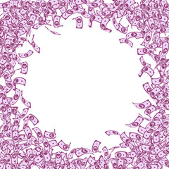 European Union Euro notes falling. Small EUR bills