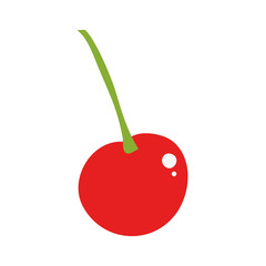Red Cherry. Fruit. Cherry logo. Vector illustration. EPS 10.