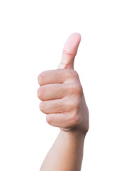 hand thumb up symbols showing on white background