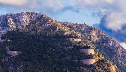 Lovely Evening at Mondello, Sicily on Italy, in South Europe. Landscape Travel Picture