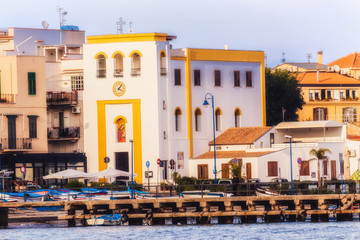 Lovely Evening at Mondello, Sicily on Italy, in South Europe. Landscape Travel Picture